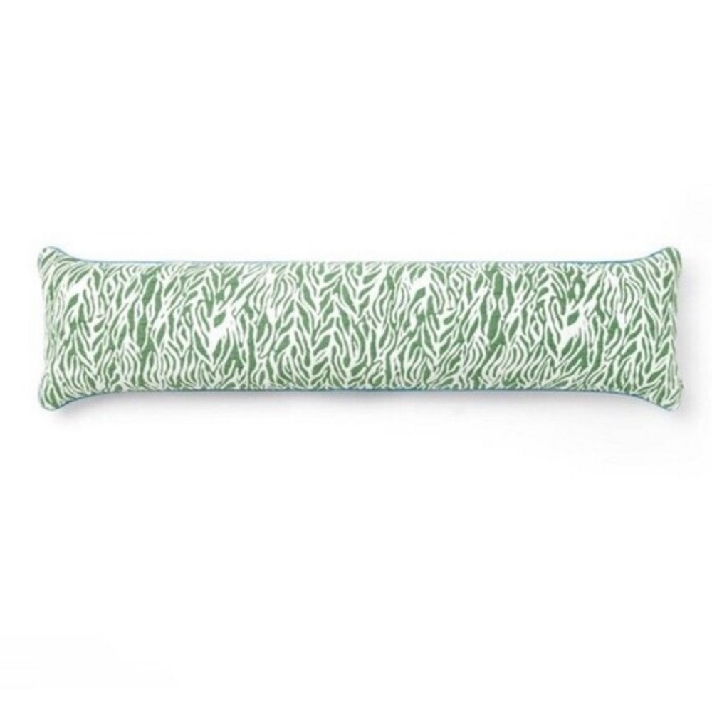 Diane Von Furstenberg Green and White Pillow and Throw